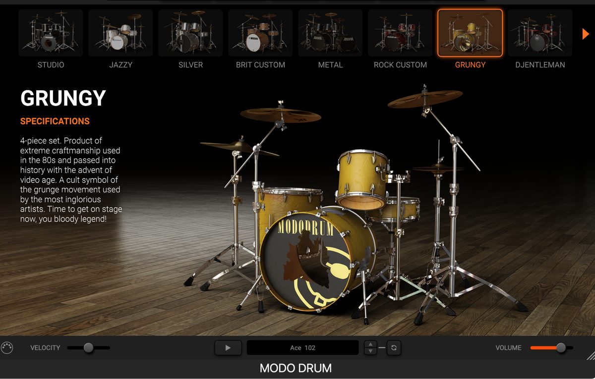 MODO DRUM Grungy kit - the classic 80s grunge sound