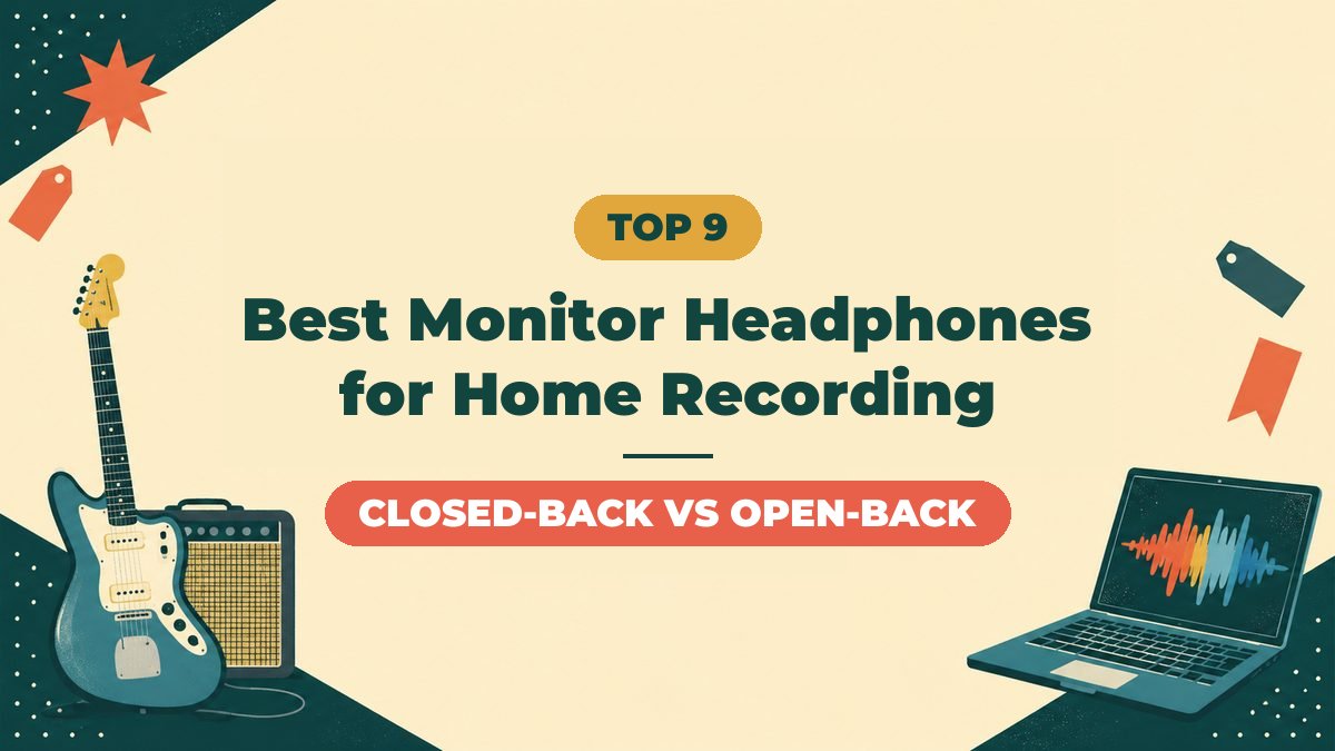 Best Studio Monitor Headphones for Home Recording | Closed-Back vs Open-Back and 9 Picks for Guitarists